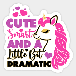 vintage girls a little bit dramatic funny drama queen Sticker